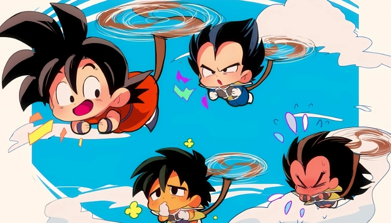 Wallpaper Songoku đáng yêu 4K