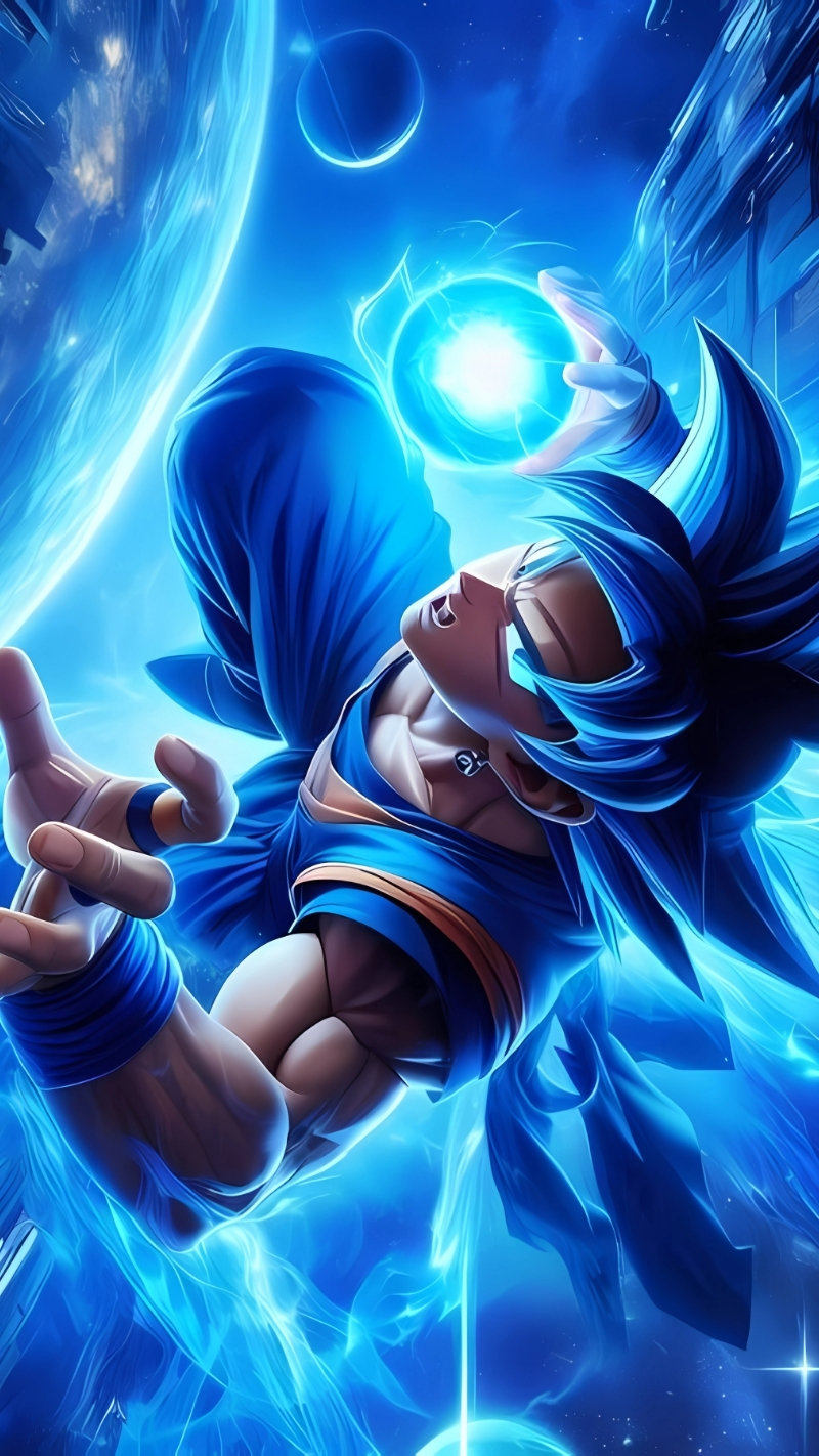 Ảnh nền Songoku bản năng vô cực cho điện thoại