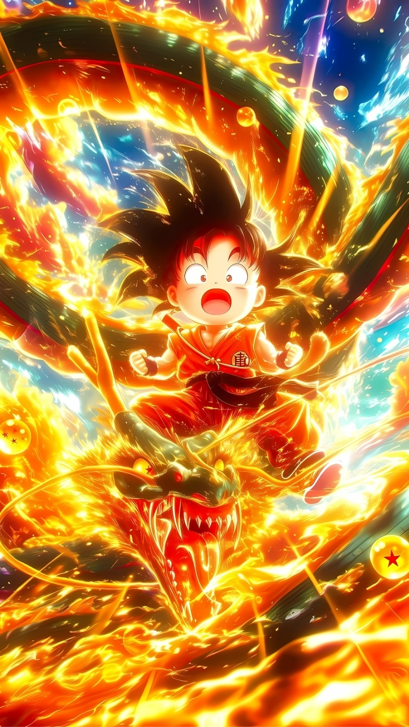 Tải hình Songoku cute phiên bản nhí cho điện thoại