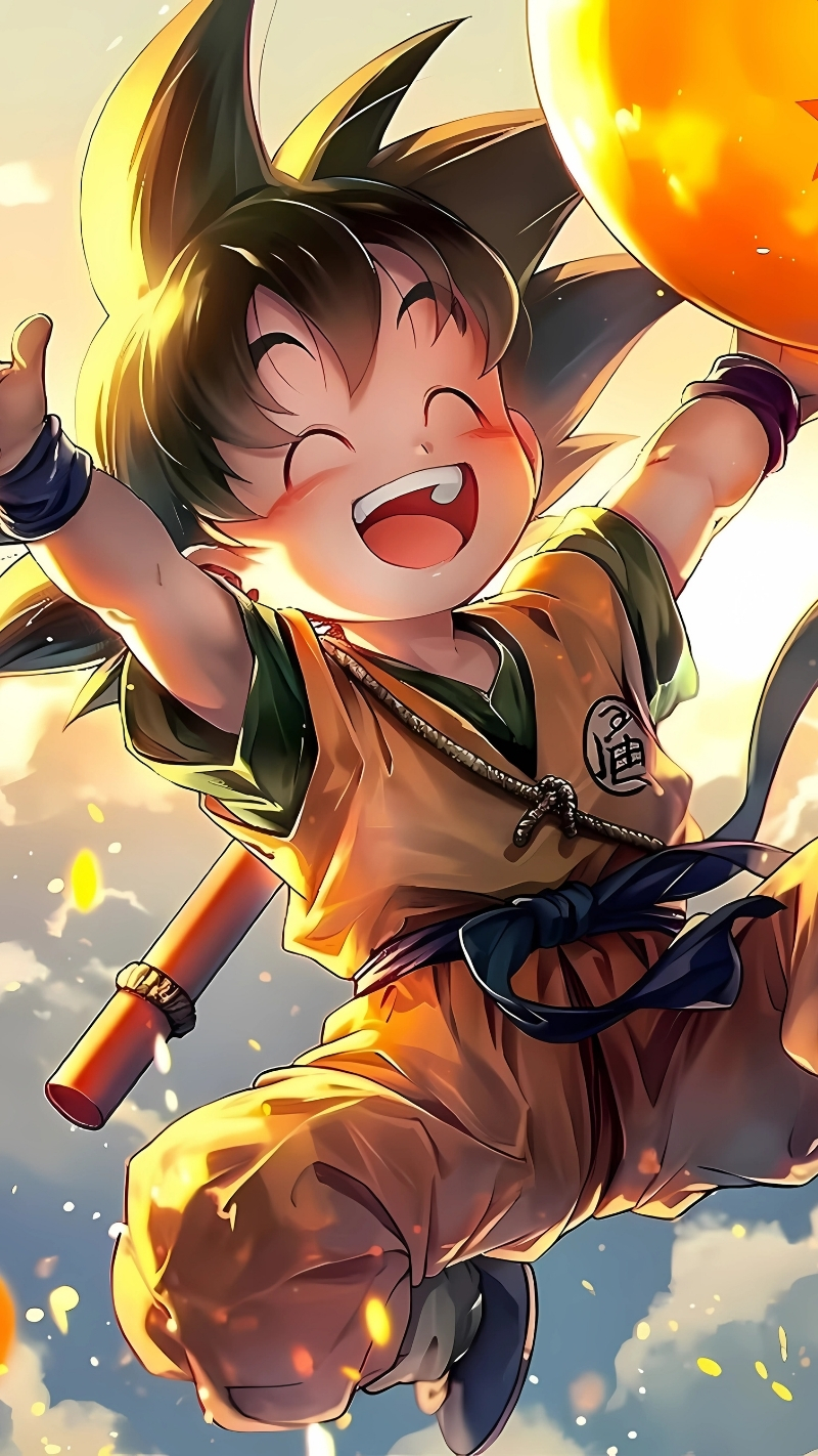 Ảnh nền Songoku nhí cute dễ thương