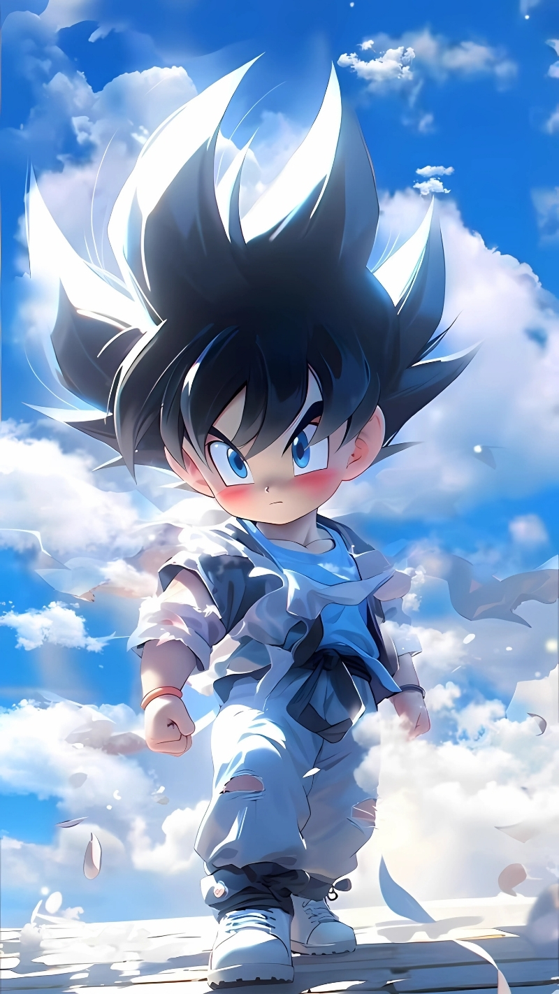 Tải hình Songoku cute phiên bản nhí cho laptop