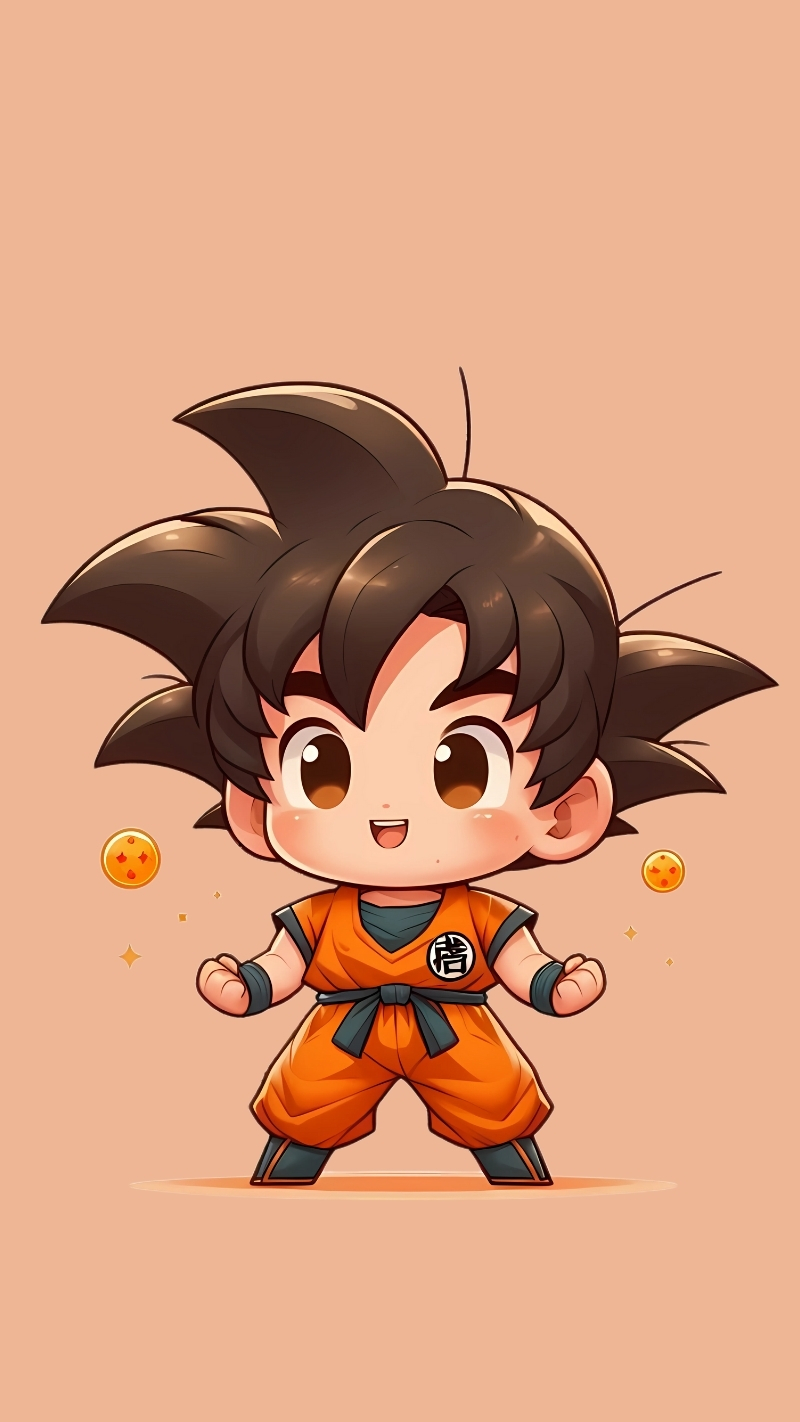 Wallpaper Songoku anime chibi Full HD