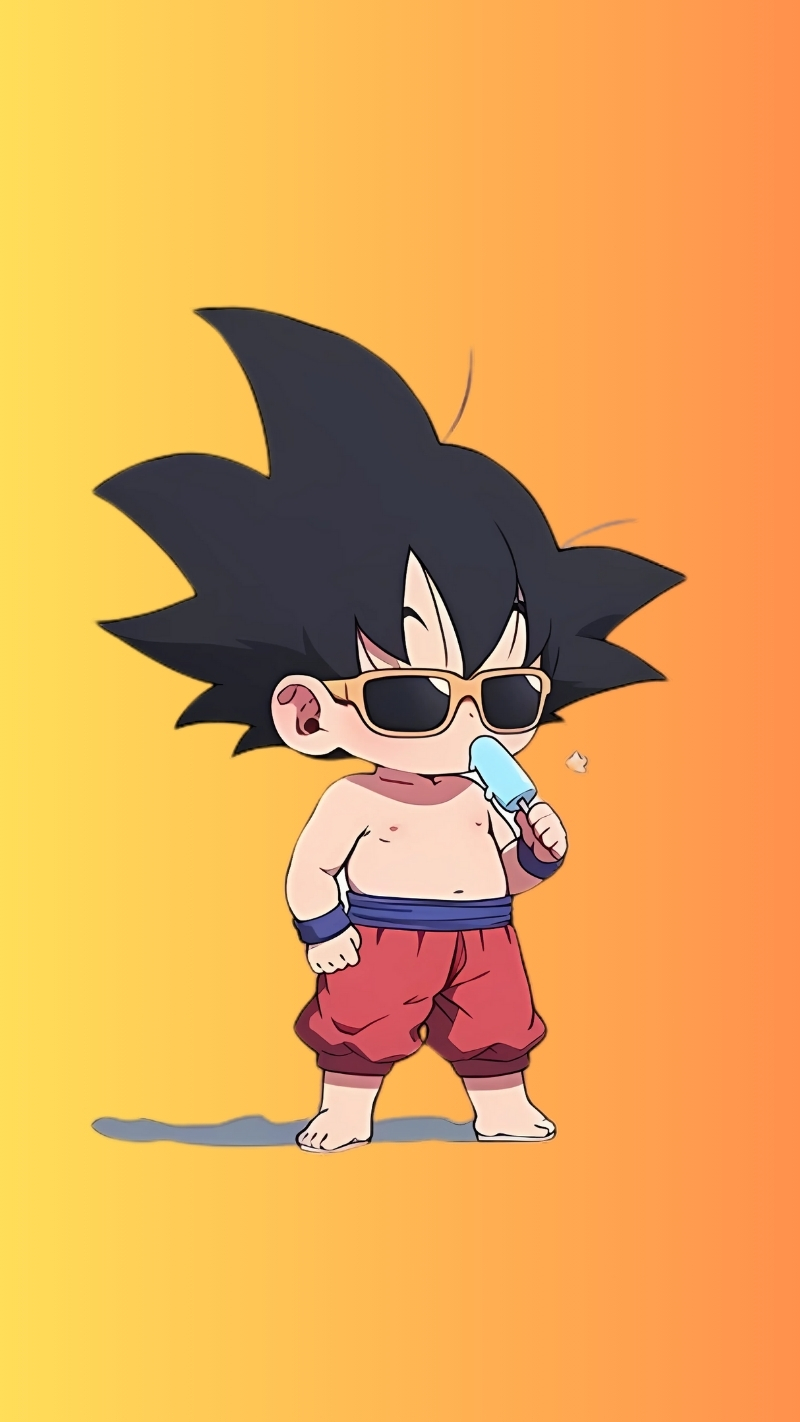 Ảnh nền Songoku chibi anime đẹp