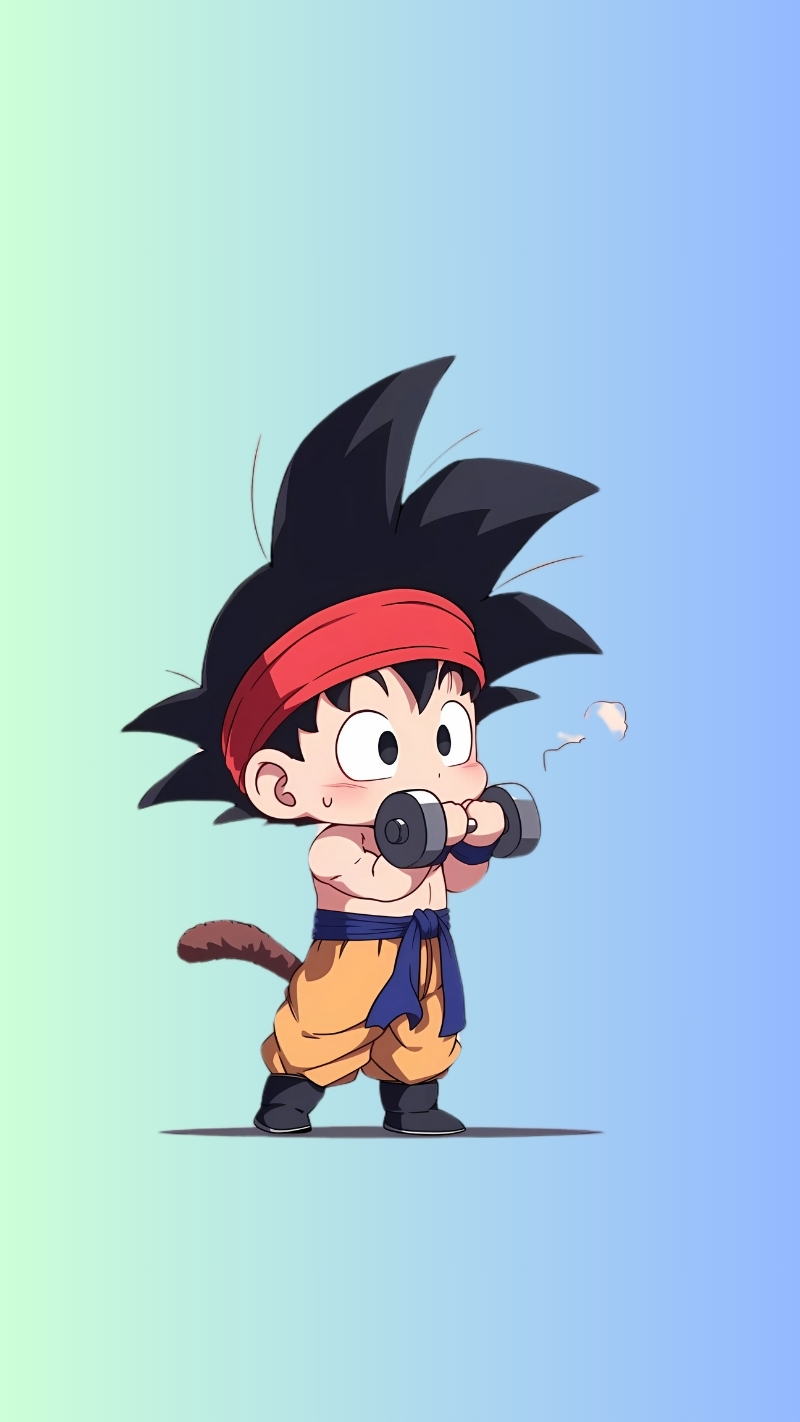 Wallpaper Songoku chibi dễ thương 4K