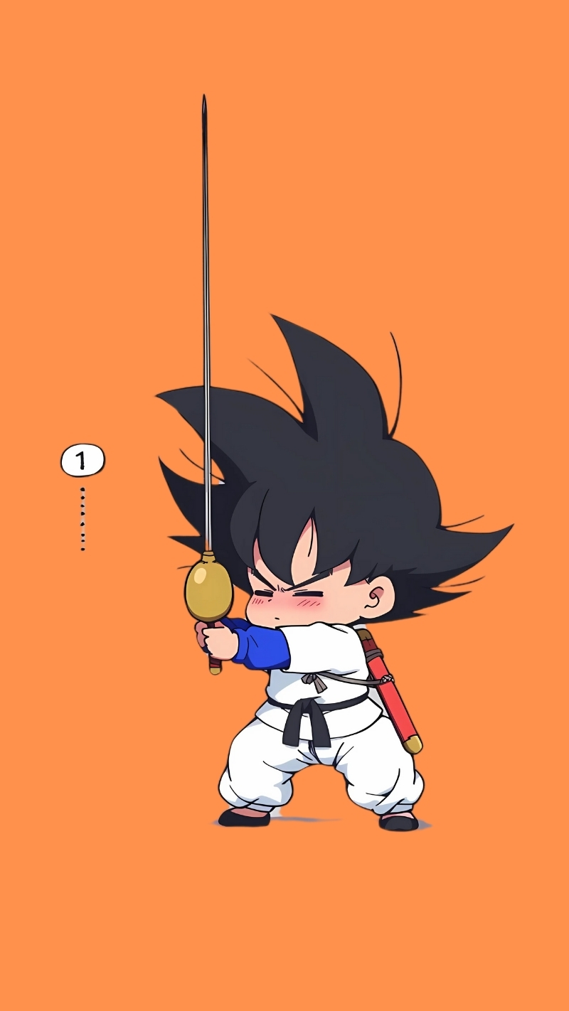 Ảnh nền Songoku chibi cute 4K