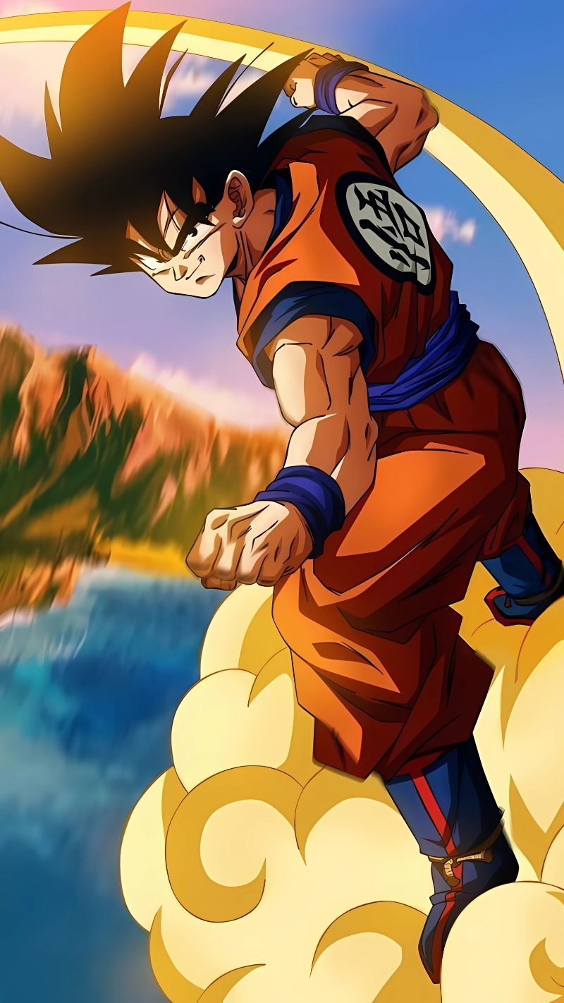 Wallpaper Songoku cưỡi Cân Đẩu Vân Full HD