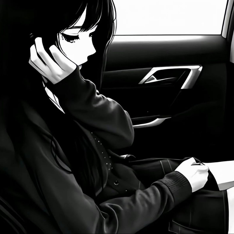 Anh buon avatar anime nu den trang 960px 960px avatar 1