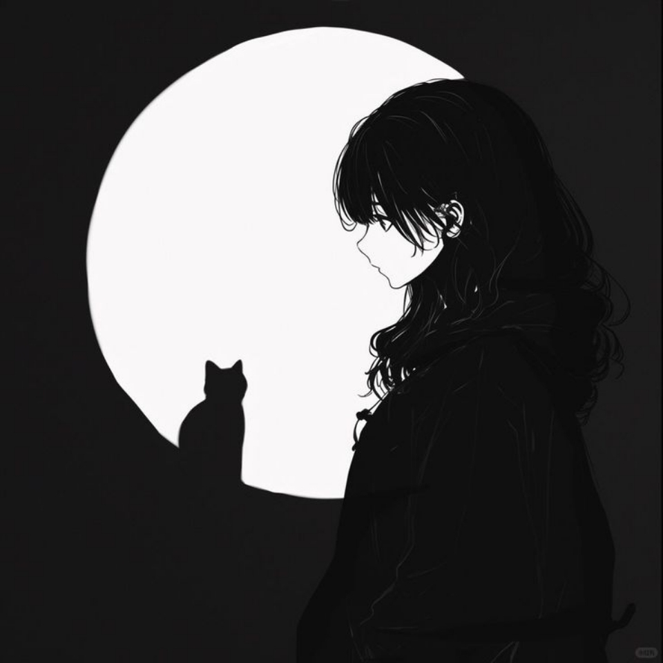 Anh buon avatar anime nu den trang 960px 960px avatar 2