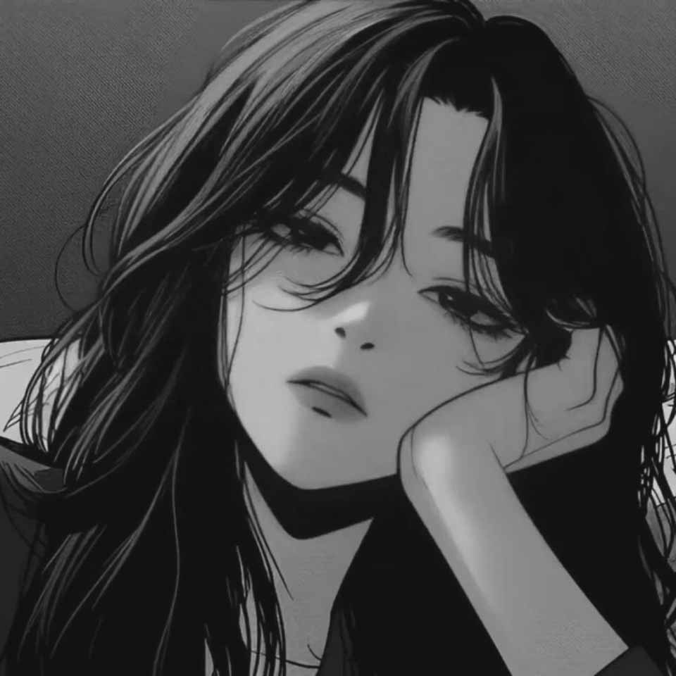 Anh buon avatar anime nu den trang 960px 960px avatar 9