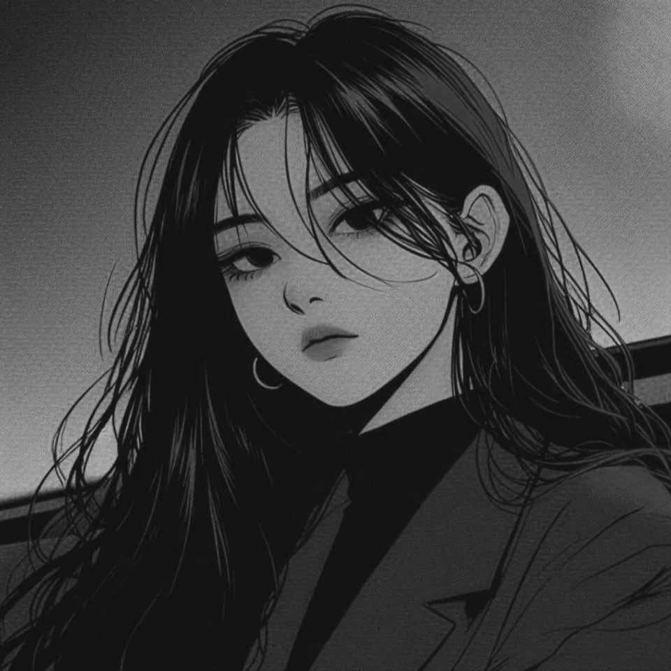 Anh buon avatar anime nu den trang 960px 960px avatar 10