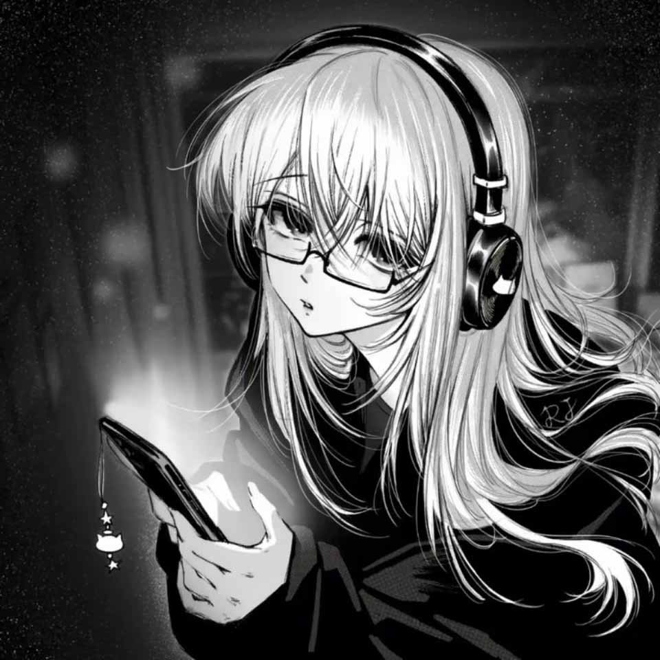 Anh buon avatar anime nu den trang 960px 960px avatar 20