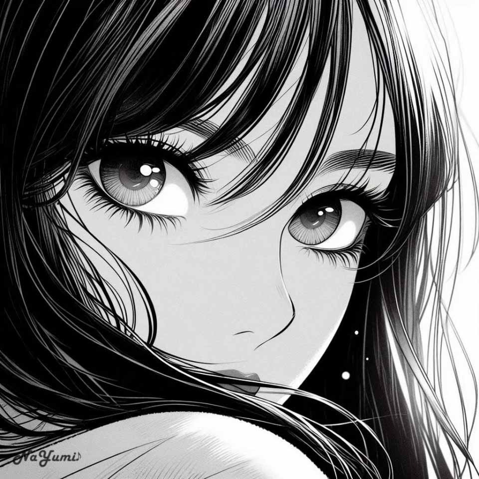 Anh anime nu trang den buon cool ngau 960px 960px avatar 10