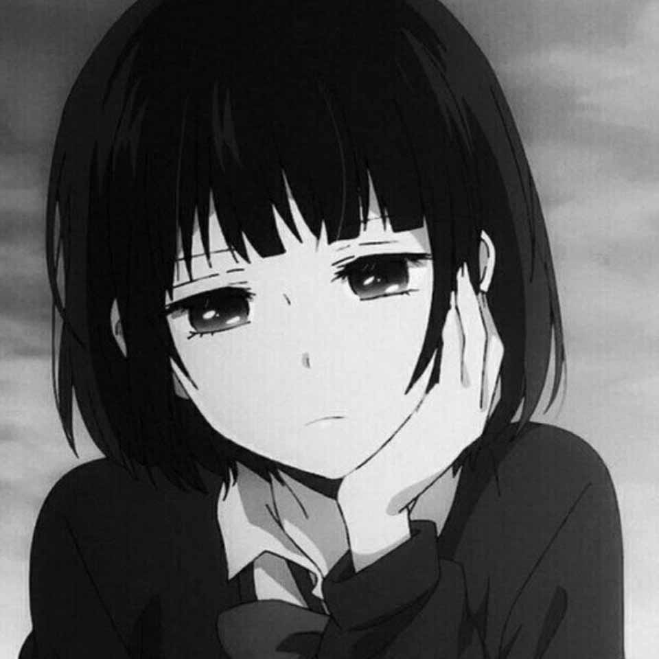 Anh anime nu trang den buon cool ngau 960px 960px avatar 8