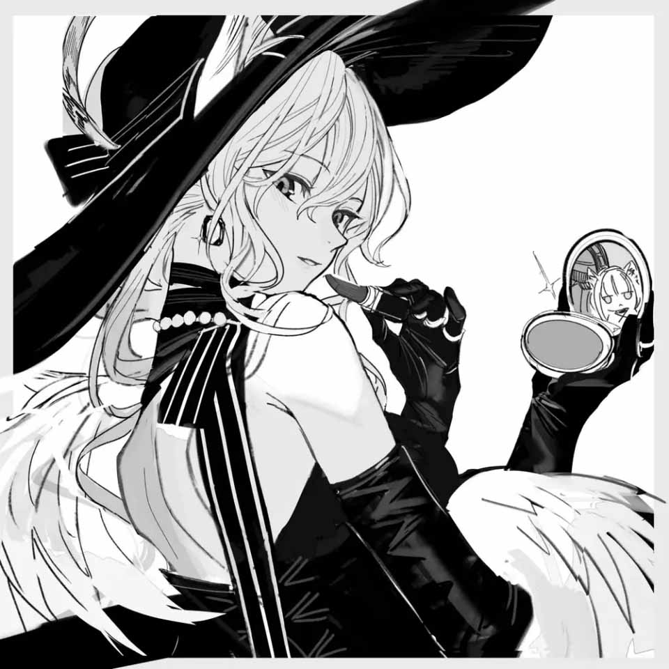 Anh anime nu trang den buon cool ngau 960px 960px avatar 7