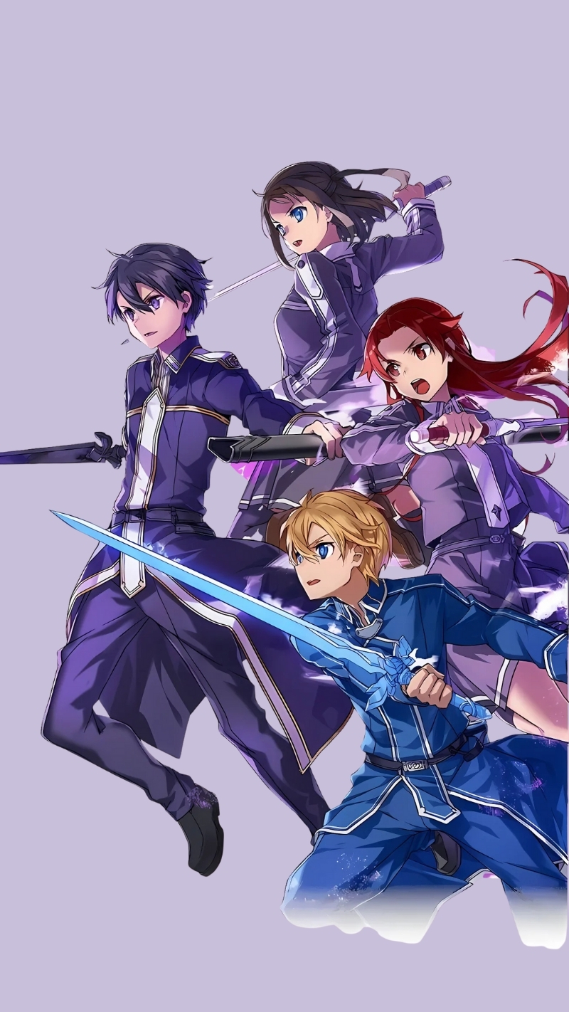 Ảnh nền Kirito và bạn bè hấp dẫn