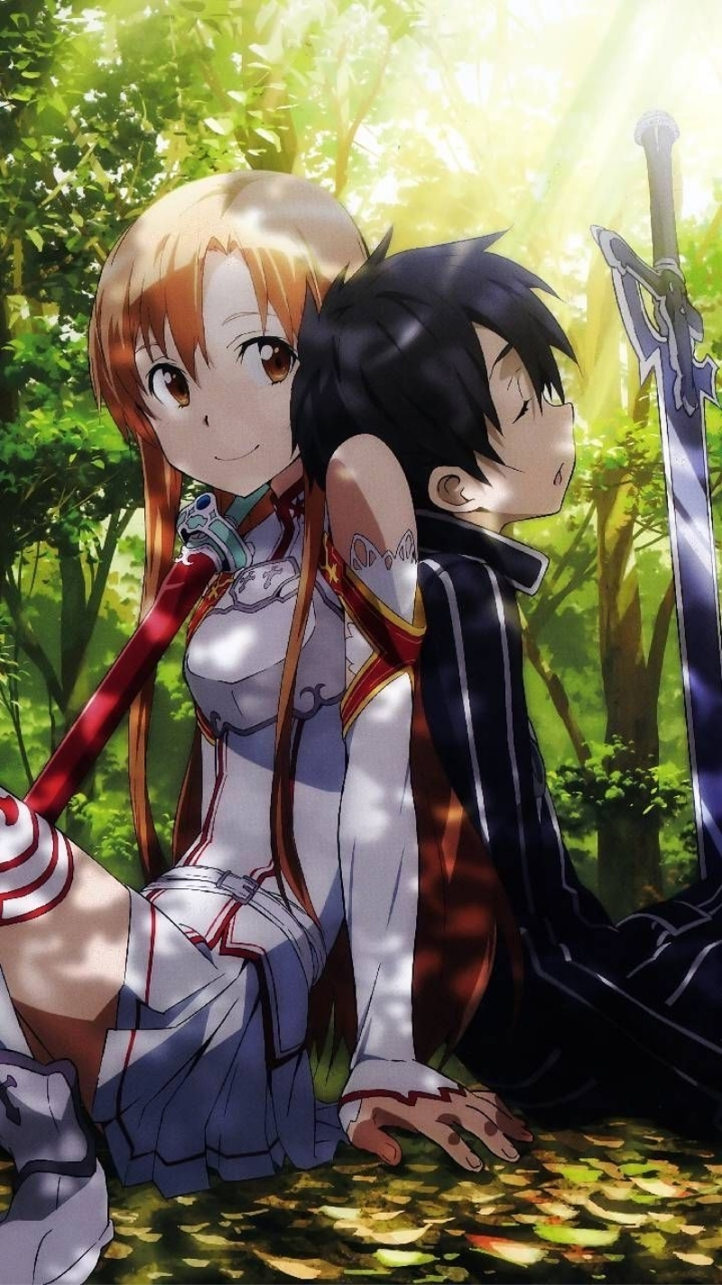 Hình ảnh nền Kirito và Asuna đáng yêu