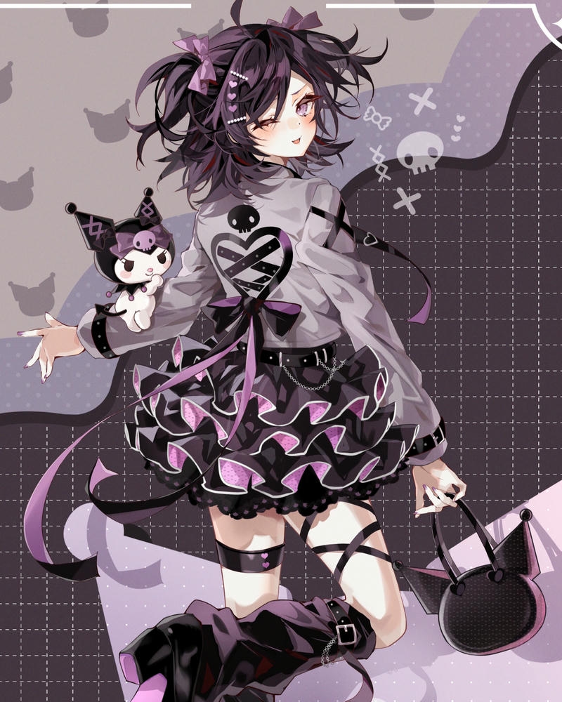 Ảnh kuromi anime váy đen gothic lolita quyến rũ bí ẩn