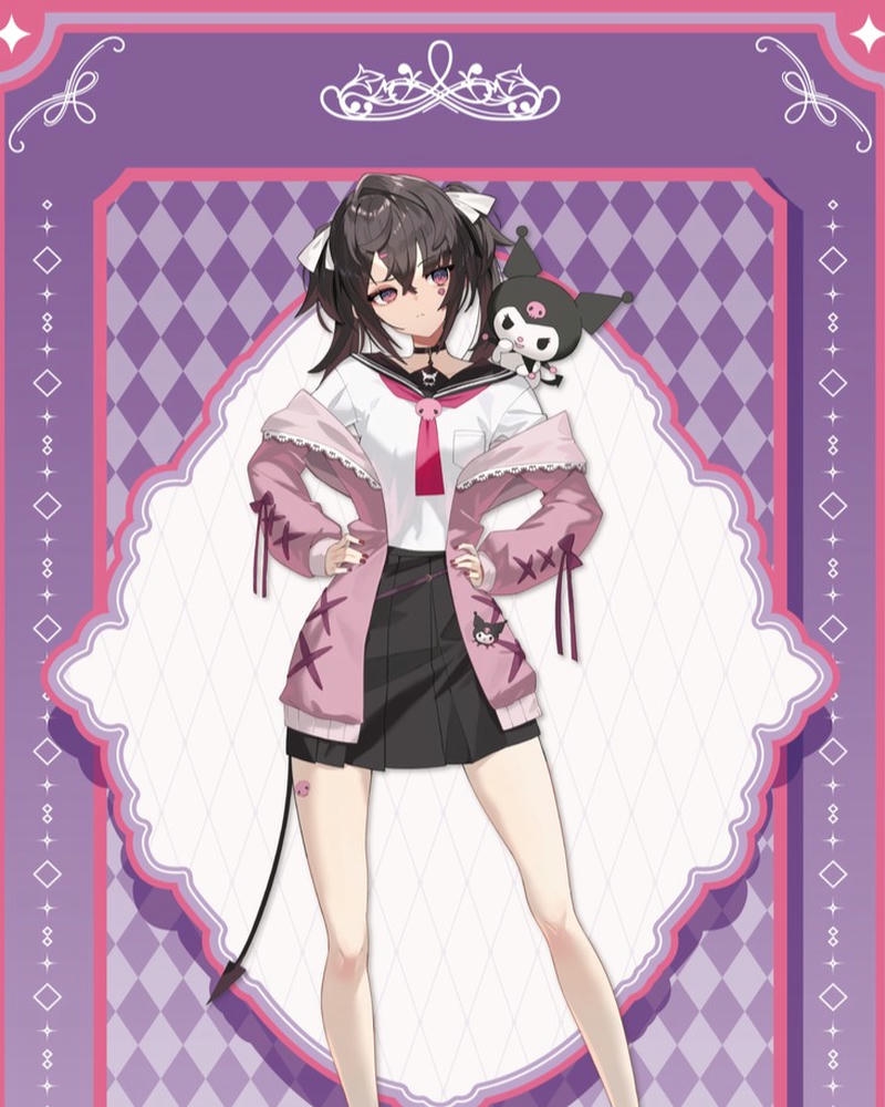 Thời trang Kuromi áo khoác hồng cá tính năng động trẻ