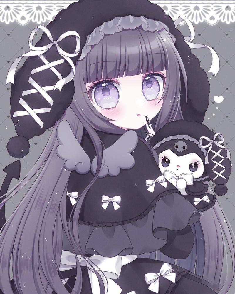 Ảnh kuromi anime phong cách hắc ám u tối ma mị