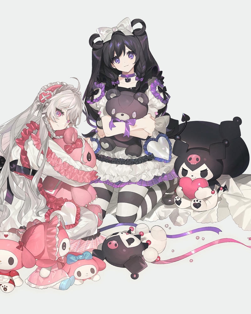 Ảnh kuromi anime tiệc trà bánh ngọt cùng bạn bè vui