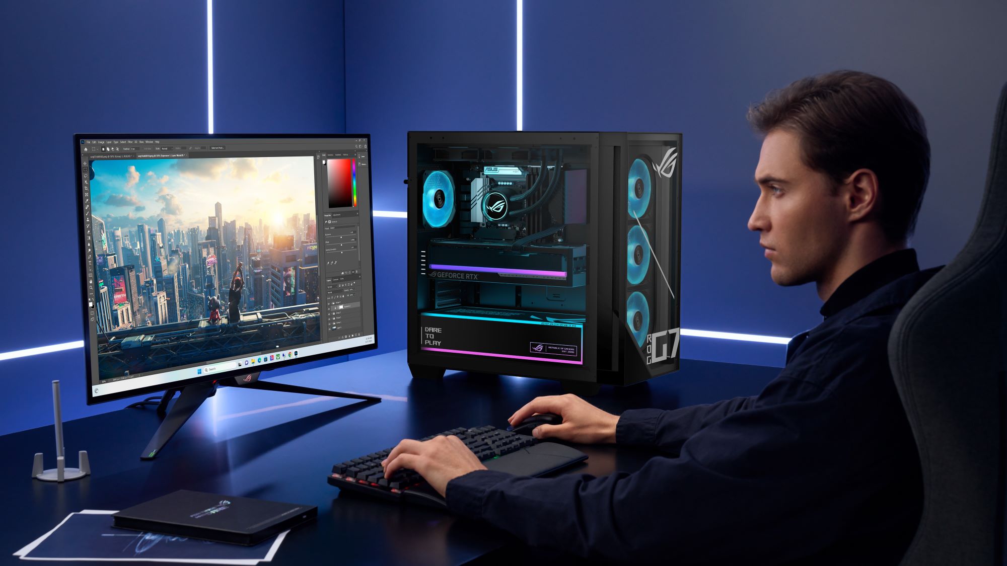 Màn hình ROG Swift OLED PG27AQDP hiển thị game