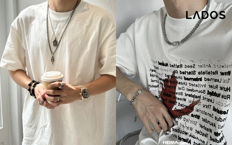 Outfit voi ao thun trang nam nen ket hop voi nhung phu kien nao