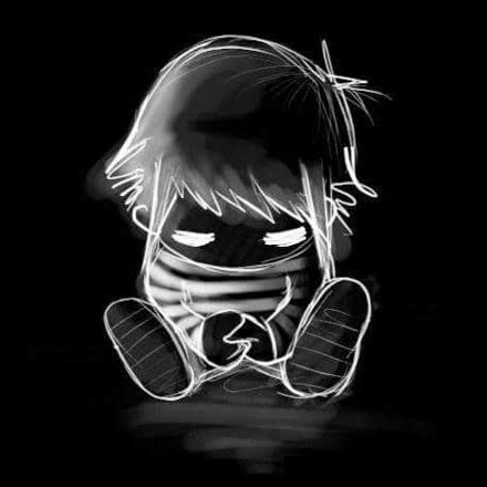 Tải ảnh đại diện màu đen cho Facebook cậu bé buồn