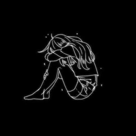 Tải ảnh đại diện màu đen cho Facebook cô gái khóc