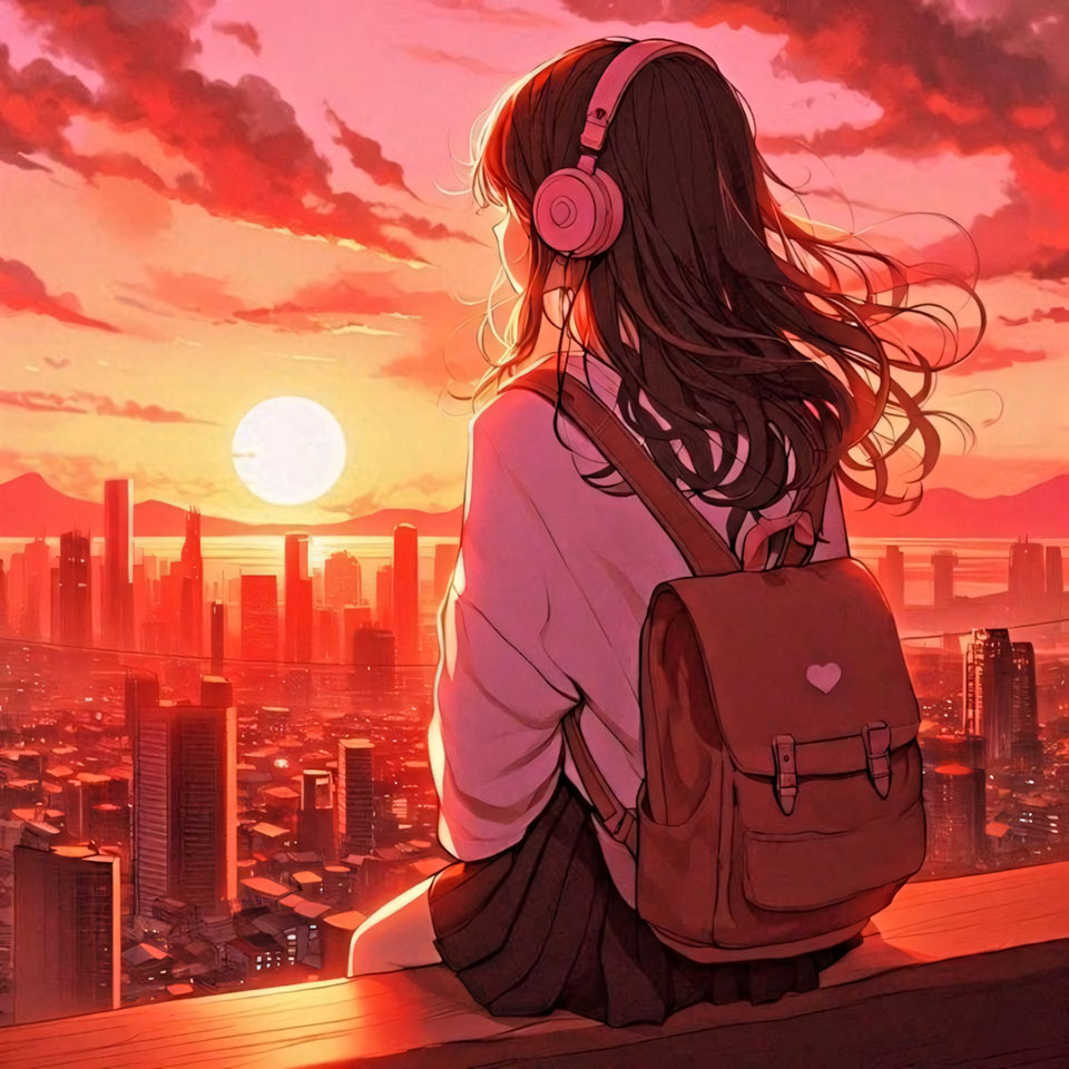 Avatar anh co gai buon quay lung anime 960px 960px avatar 7