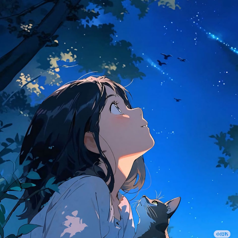 Avatar anh co gai buon quay lung anime 960px 960px avatar 8