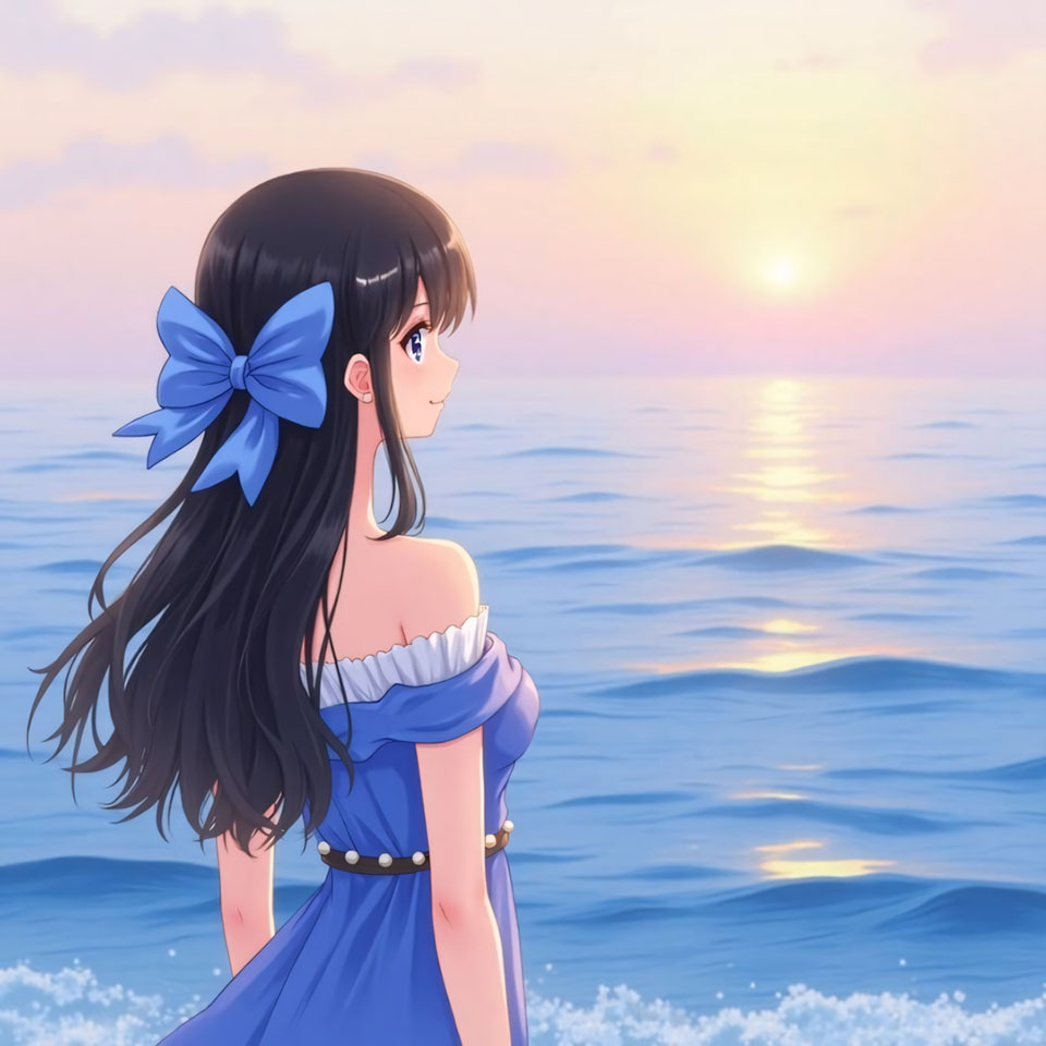 Avatar anh co gai buon quay lung anime 960px 960px avatar 15