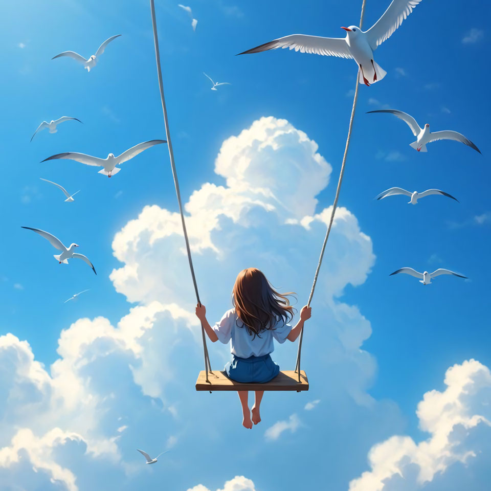 Avatar anh co gai buon quay lung anime 960px 960px avatar 23