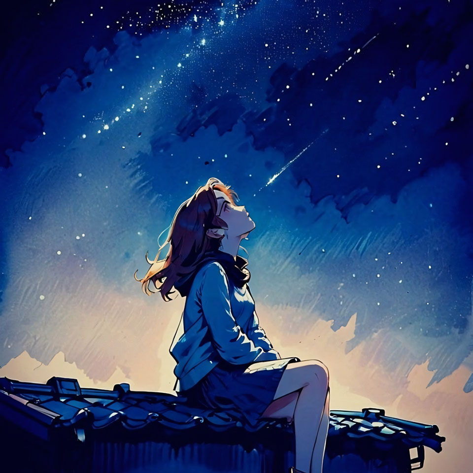 Avatar anh co gai buon quay lung anime 960px 960px avatar 26