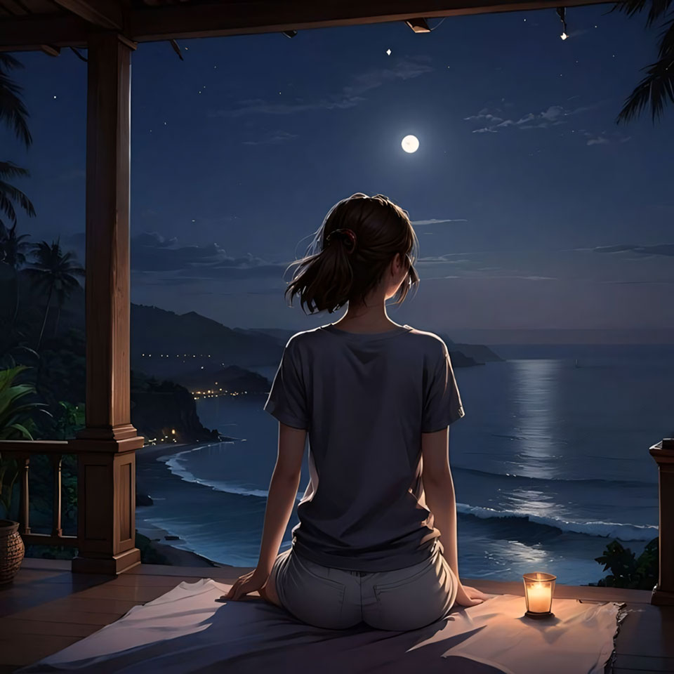 Avatar anh co gai buon quay lung anime 960px 960px avatar 43