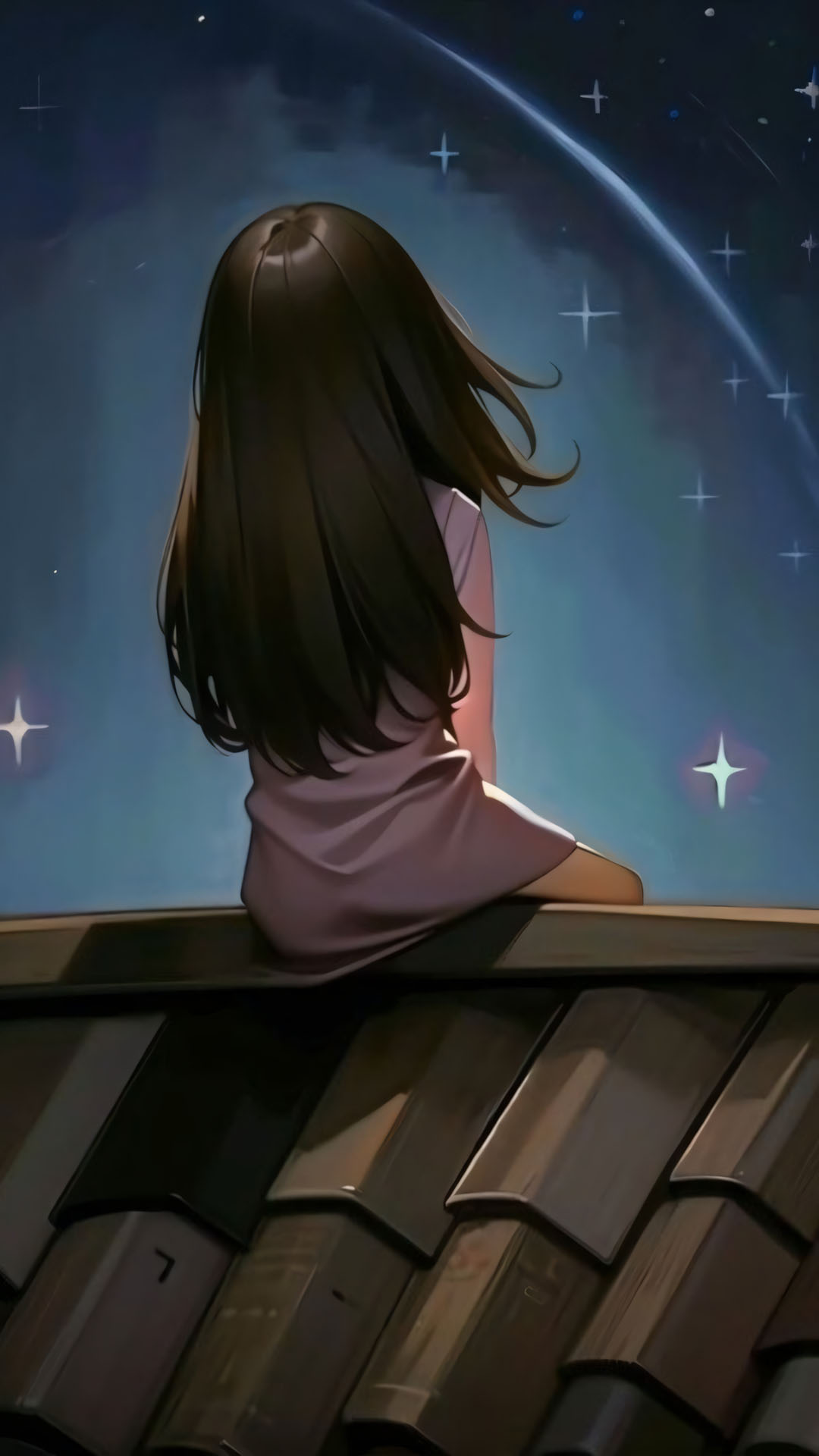 Hinh nen anh co gai buon quay lung anime 1920px 1080px full hd 1 1