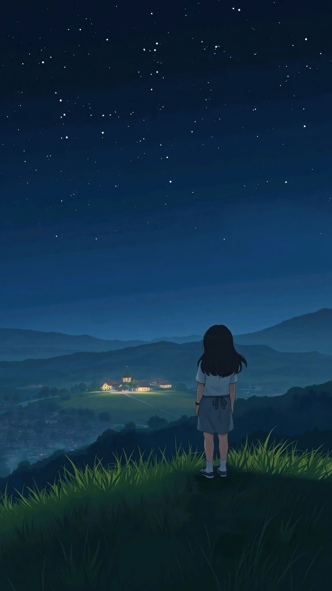 Hinh nen anh co gai buon quay lung anime 1920px 1080px full hd 6 1