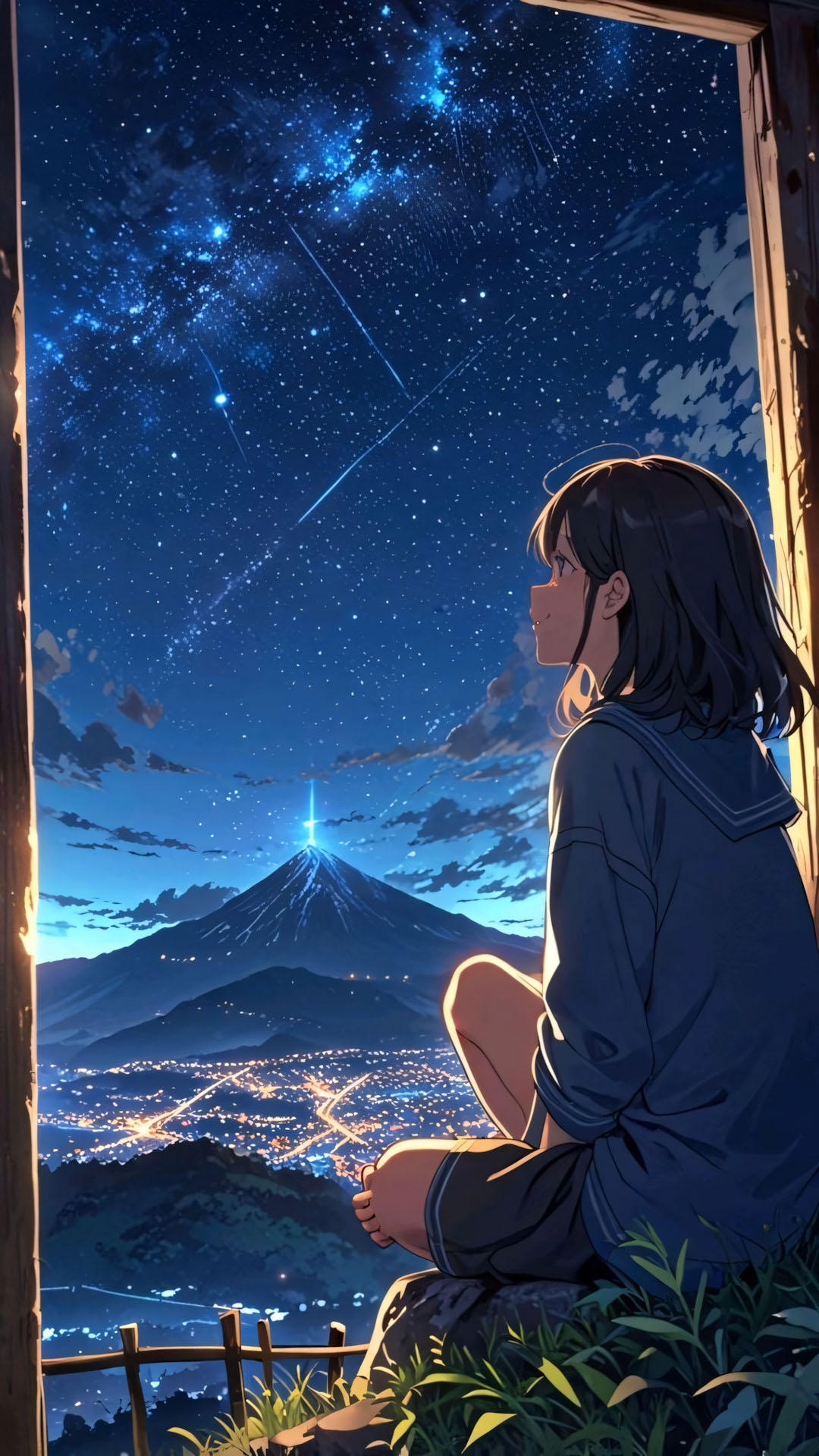 Hinh nen anh co gai buon quay lung anime 1920px 1080px full hd 20 1