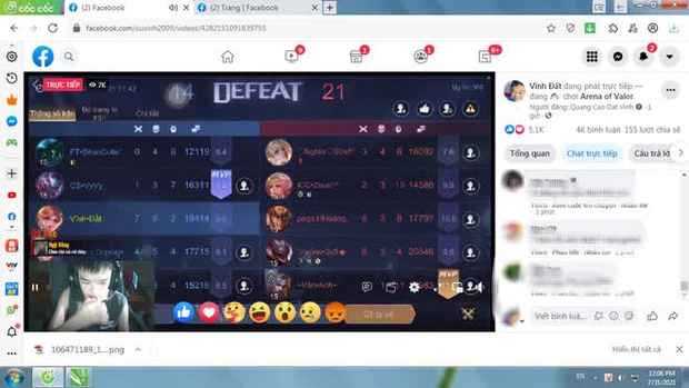 Livestream của cậu bé thu hút nhiều người xem.