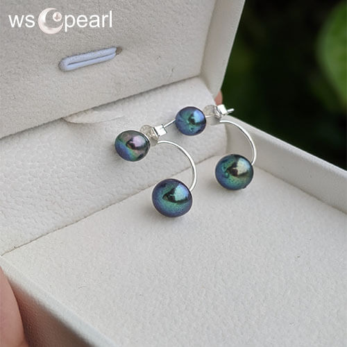 Bông tai ngọc trai Dior ánh xanh