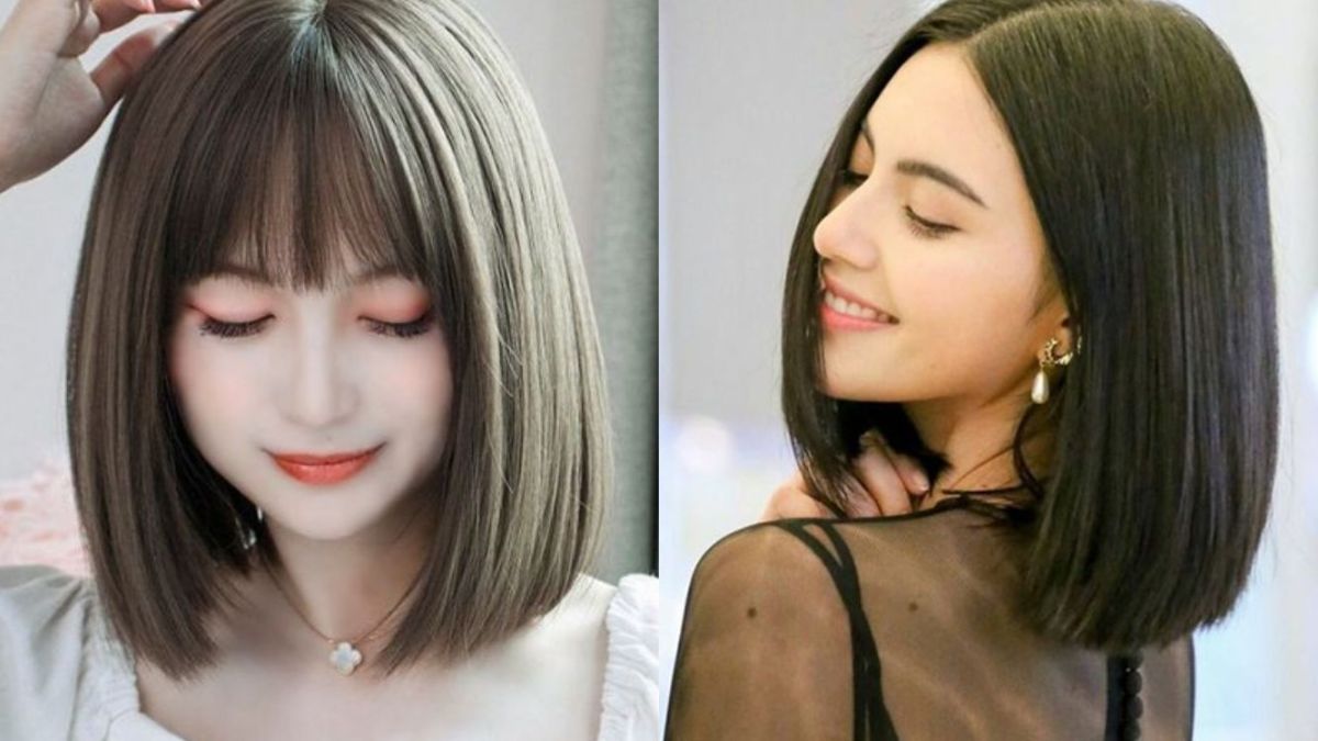 Tóc ngắn ngang vai thẳng
