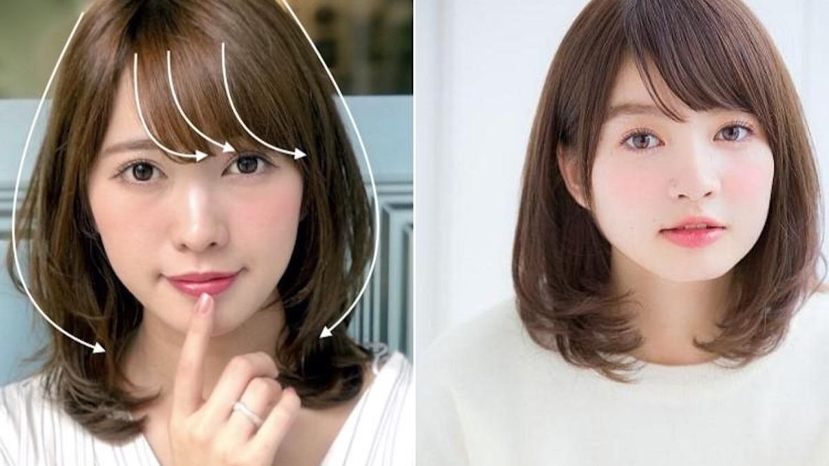 Tóc ngang vai đẹp cho mặt tròn