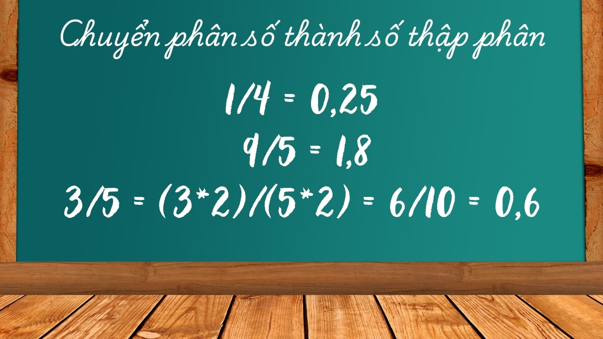Cách chuyển phân số thành số thập phân