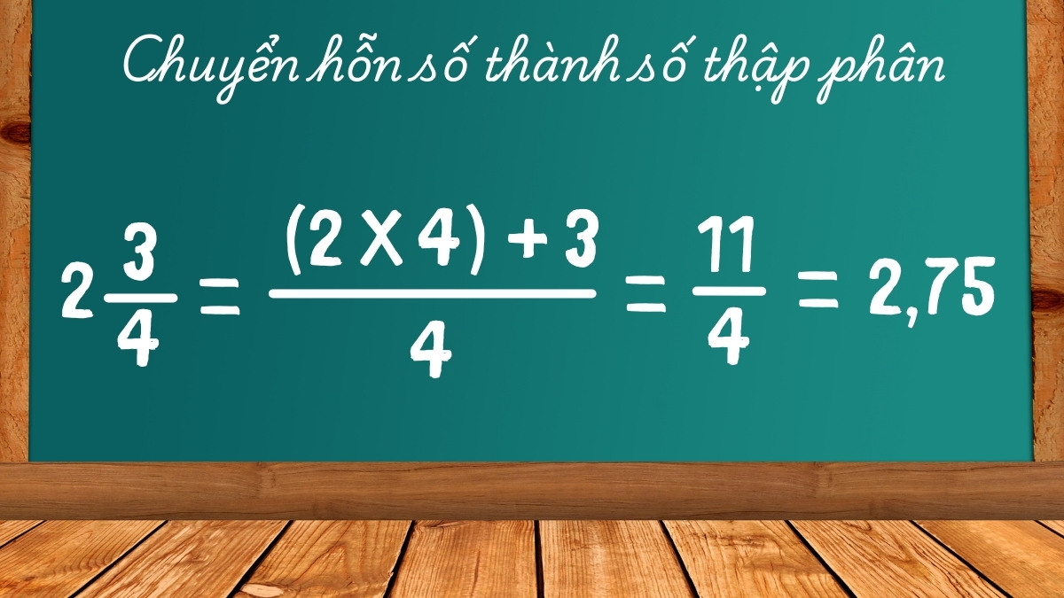 Cách chuyển hỗn số thành số thập phân