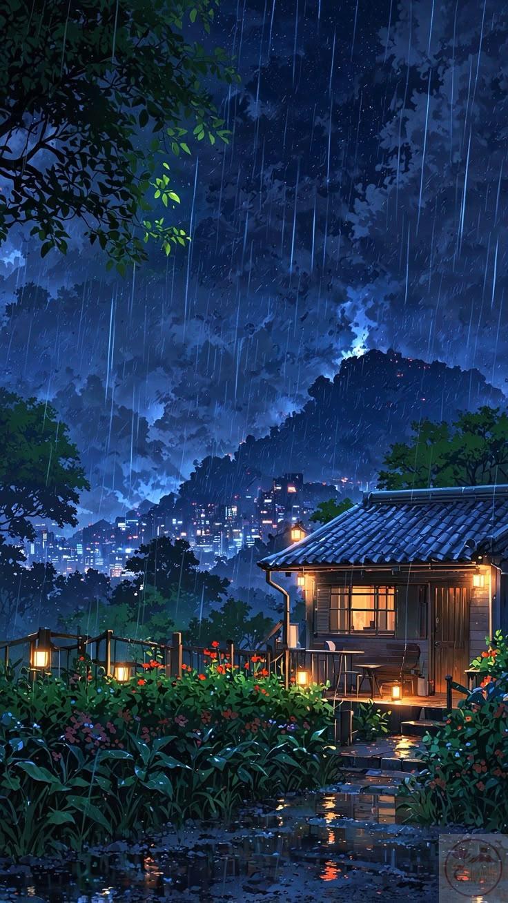 Những bức nền mưa mang lại cảm giác yên bình và gần gũi hơn