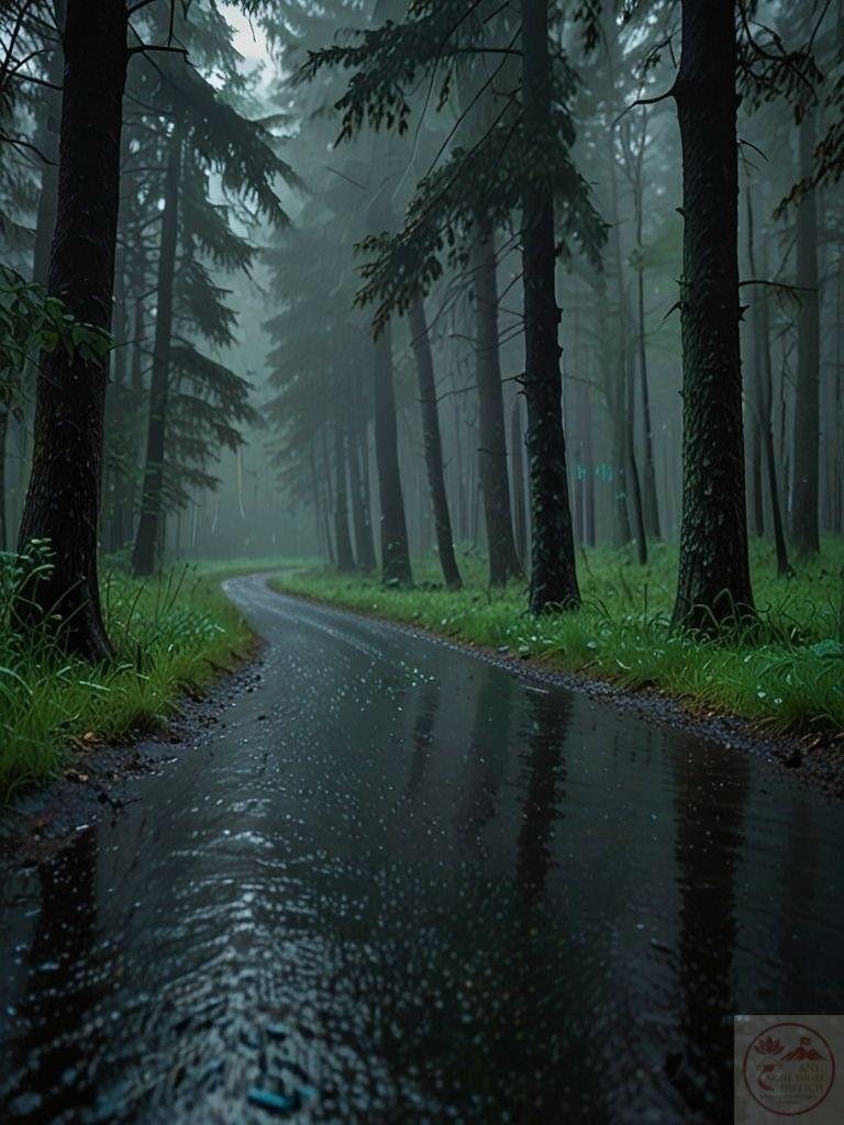 Những giọt mưa đen trắng khiến mọi khung cảnh thêm phần suy tư