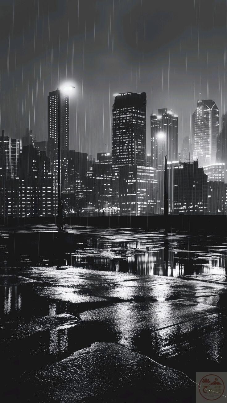 Ảnh mưa trắng đen