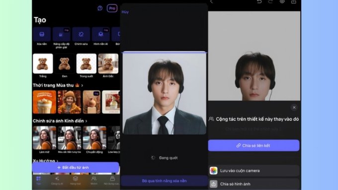 Chỉnh ảnh 3x4 bằng app chỉnh sửa ảnh