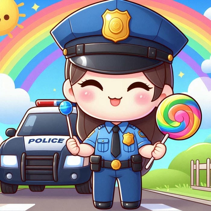 ảnh chibi công an siêu đẹp_