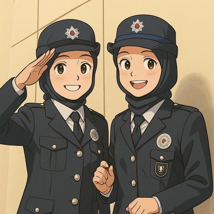 chibi công an tạo hình dễ thương