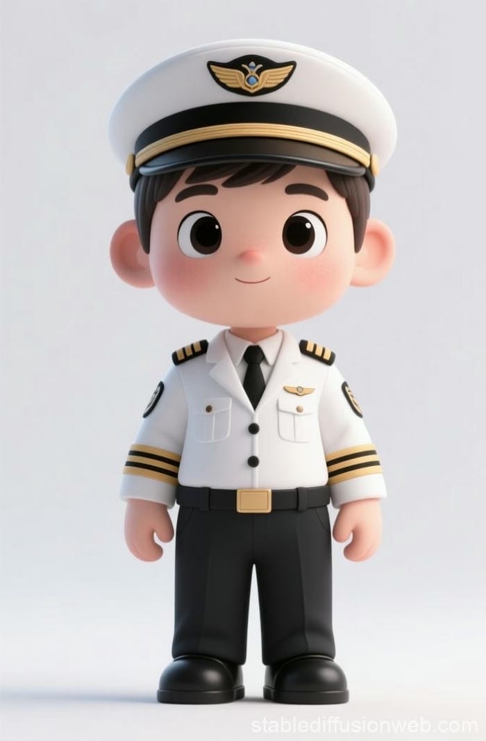 chibi công an phong thái vui vẻ